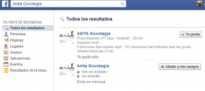 Perfil personal y Página de Fans de ANITA Goxotegia